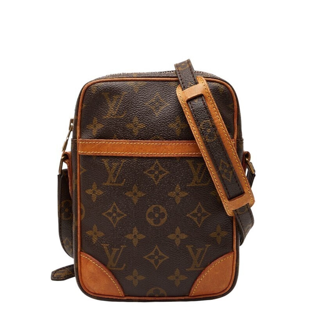 Louis Vuitton Monogram Danube Crossbody Bag Brown Leather
